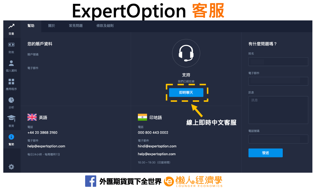ExpertOption客服