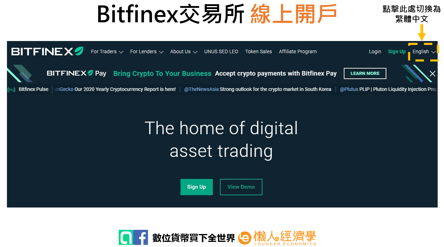 Bitfinex線上開戶