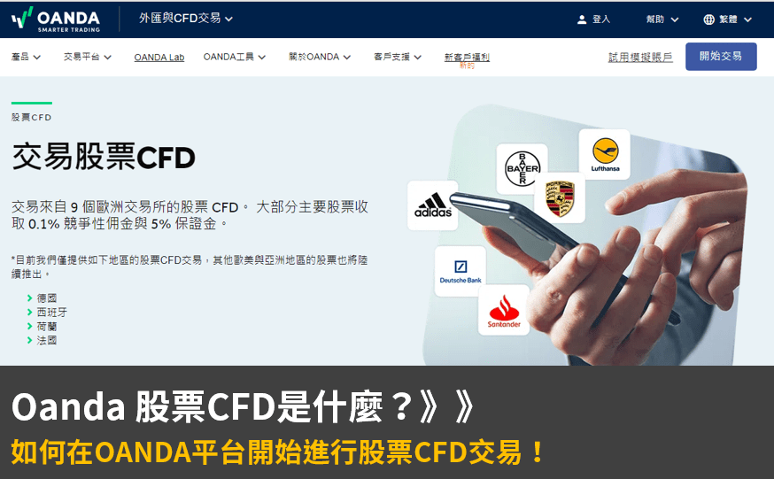 OANDA 安達 CFD介紹